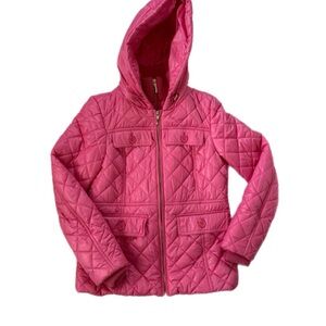 Kate Spade Pink Quilted Puffer Coat Jacket Size Large